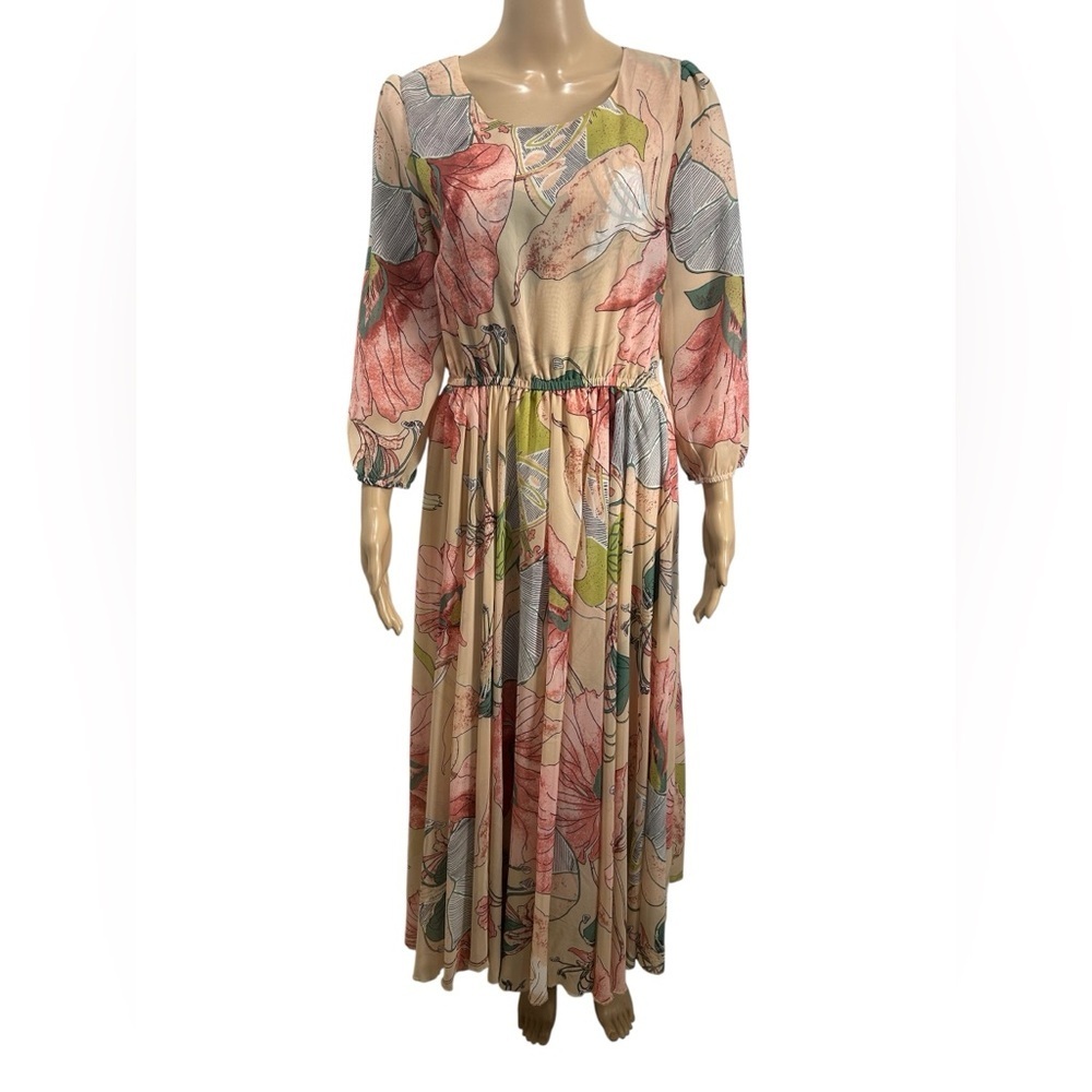 Chicwish Spring Scenery Floral Maxi Dress. Size L